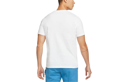 Nike Cartoon Pattern Printing Knit Casual Short Sleeve White DQ1884-100