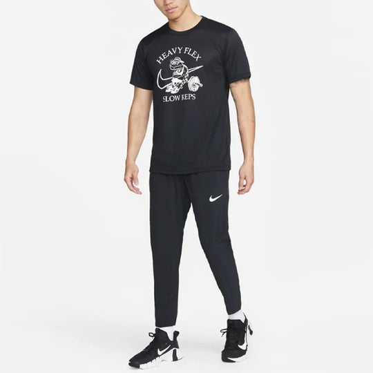 Men's Nike Logo Printing Solid Color Elastic Waistband Sports Pants/Tr ...