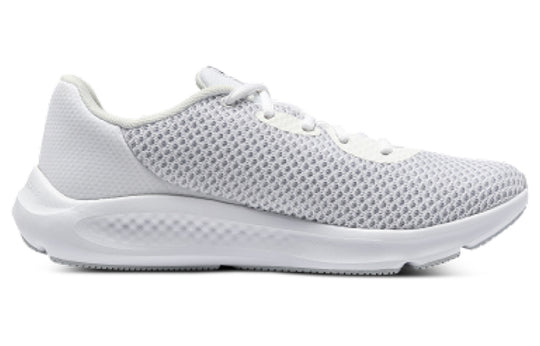 (WMNS) Under Armour Charged Pursuit 3 Metallic 'White Pink' 3025847-101