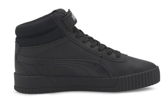 (WMNS) PUMA Carina Mid-Top Sneakers Black 373233-02