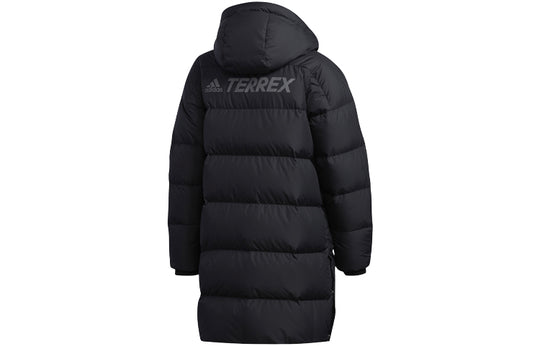 adidas Outdoor protection against cold Stay Warm hooded mid-length Down Jacket Black EH4983