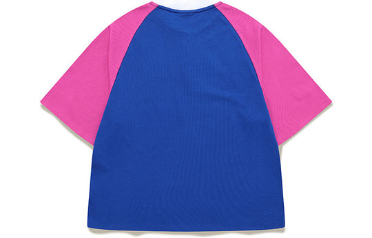Women's Fila Knit Sports Loose Short Sleeve T-shirt Blue T11W122108F-BU T-shirts - KICKSCREW