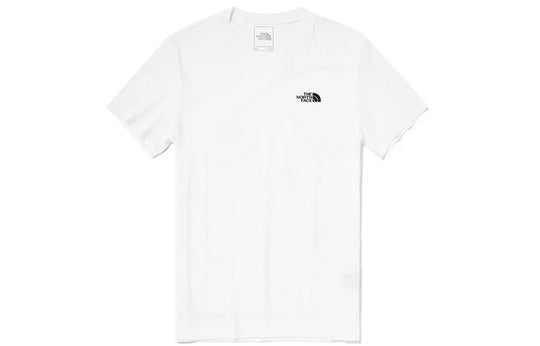 Men's THE NORTH FACE SS20 Geometry Pattern Logo Quick Dry Short Sleeve White 4998-FN4