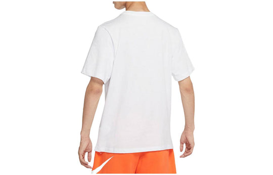 Men's Nike Music Disc Alphabet Printing Casual Sports Short Sleeve White T-Shirt CW0403-100