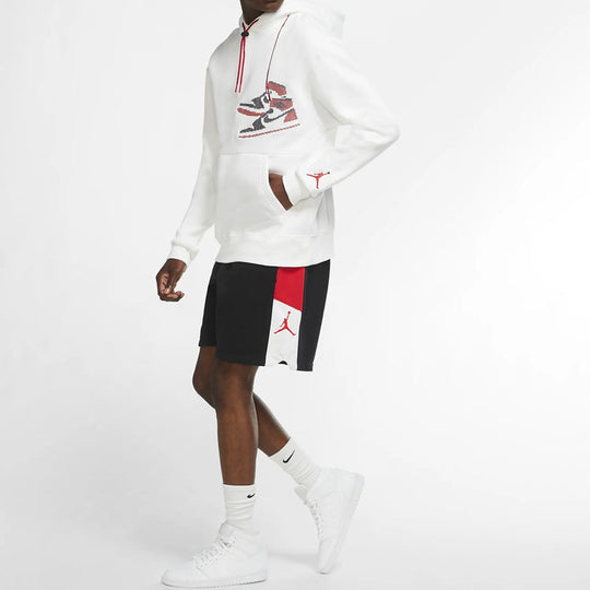 Air Jordan Jumpman Holiday Casual Sports hooded Pullover White CT3457-100 Hoodie - KICKSCREW