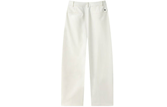 (WMNS) FILA Straight Slim Fit Casual Business Pants White F11W122802F-WT
