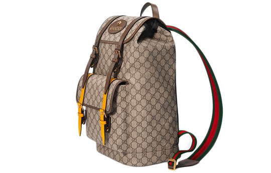 Shop GUCCI Canvas Plain Leather Logo Backpacks by Eretico