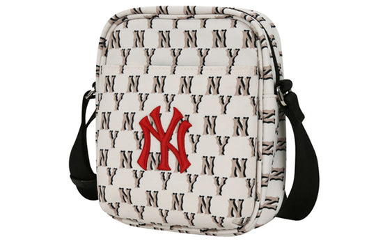 MLB Monogram NY New York Yankees Mini Crossbody Bag White 32BGD2011-50B