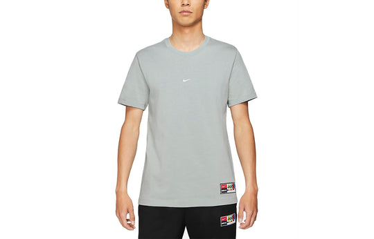 Nike Fc Tee Seasonal Grph H Back Large Logo Printing Sports Round Neck Short Sleeve Gray DH3703-019