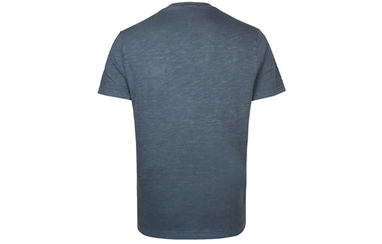 Men's Burberry SS20 Casual Cotton Short Sleeve Gray Blue 3930309