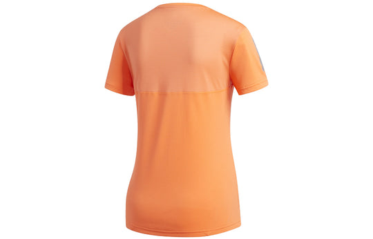 (WMNS) adidas Own The Run Tee Sports Short Sleeve Orange DZ2264