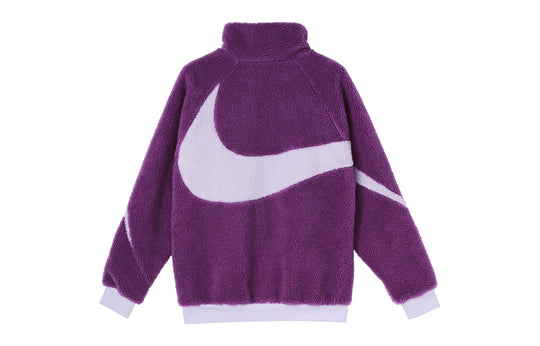 Nike Big Swoosh Double Jacket Shaker Velvet Jacket Man Purple (Asia Sizing) BQ6546-570
