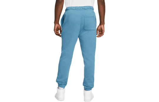 Men's Air Jordan Essentials Solid Color Printing Logo Lacing Bundle Feet Sports Pants/Trousers/Joggers Blue DA9820-415