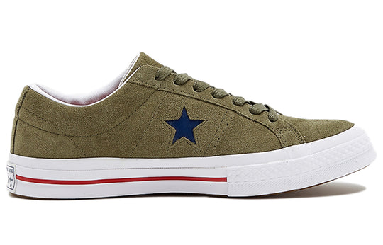 Converse One Star Non-Slip Wear-resistant Casual Skateboarding Shoes Unisex Green 161194C