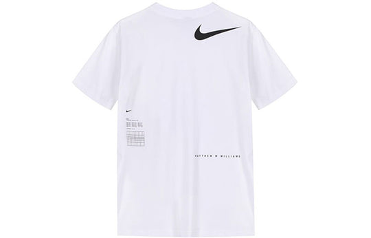 Nike x MMW Crossover Graphic Athleisure Casual Sports Round Neck Short Sleeve T-shirt White AA4244-100 T-shirts  -  KICKSCREW