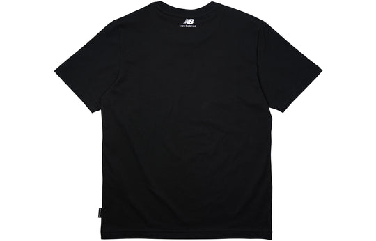 New Balance Logo Printing Casual Sports Short Sleeve Version Couple Style Black NEA2E013-BK