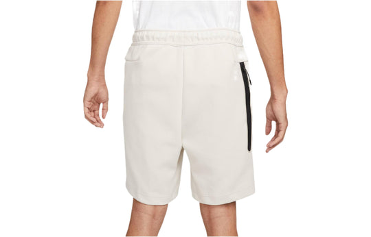 Men's Nike Solid Color Side Logo Zipper Sports Shorts White DV0539-104