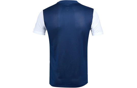 Men's Nike Colorblock Logo Tournament Sports Training Short Sleeve Navy Blue T-Shirt DH8035-410