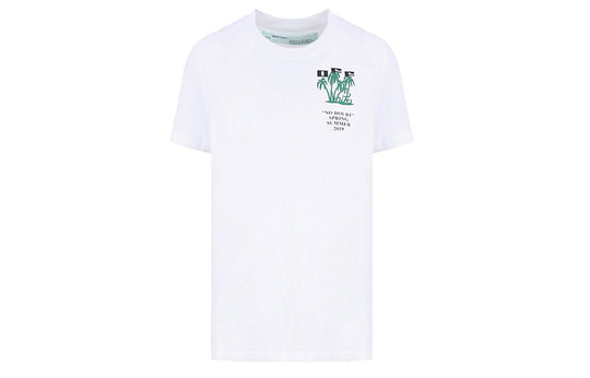 Women's OFF-WHITE C/O Virigil Abloh Short Sleeve Ordinary Version White T-Shirt OWAA049R19B070450140 T-shirts - KICKSCREW