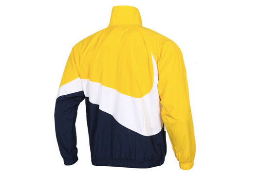 Nike Big Swoosh Large Logo Woven Colorblock Jacket Yellow AR3133-728