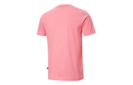 Men's PUMA Big Logo Printing Round Neck Short Sleeve Pink 583837-14