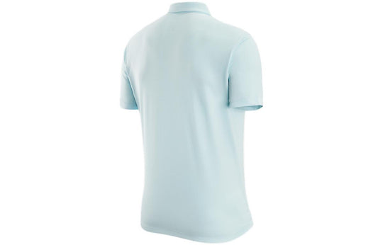 Men's Nike Lapel Solid Color Pullover Short Sleeve Glacier Blue Polo Shirt DH0858-474