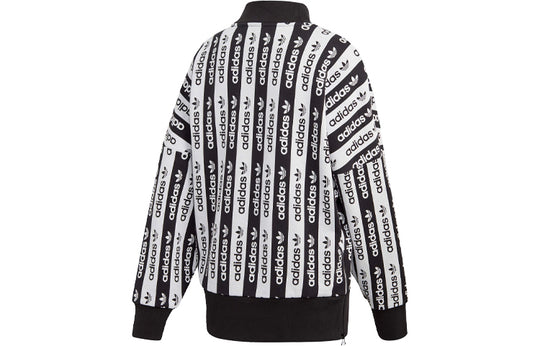 (WMNS) adidas originals Aop Sweater Black/White FU1728