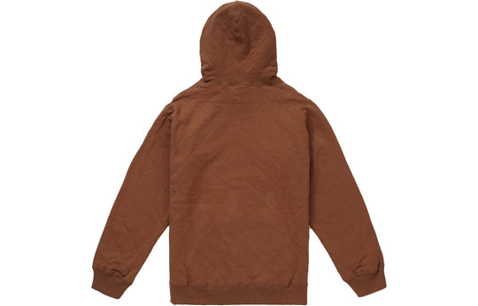 Supreme FW18 Quilted Hooded Sweatshirt Brown SUP-FW18-1241