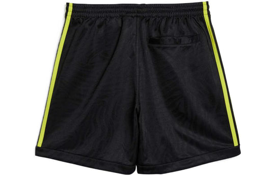 Men's adidas originals Logo Printing Pattern Elastic Waistband Straight Shorts Black GL9930