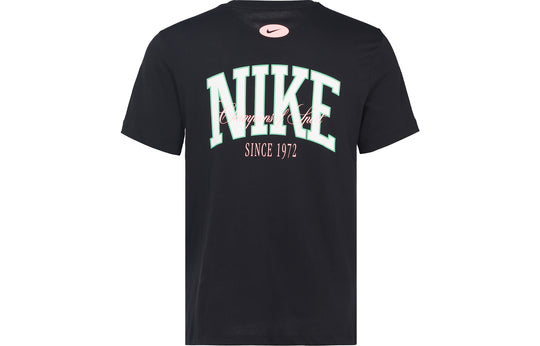 Men's Nike SS22 Logo Alphabet Printing Round Neck Short Sleeve Black T-Shirt DR8031-010