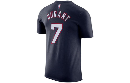 Men's Nike NBA Brooklyn Nets Durant No. 7 Alphabet Numeric Round Neck Casual Short Sleeve Us Edition Black T-Shirt DA7358-419