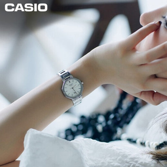 Casio Sheen Analog Octagonal Watch 'Silver White' SHE-4543D-7AUPR-PERSON
