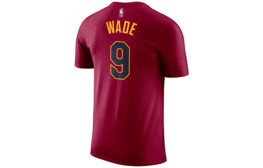 Nike NBA SW Fan Edition Wade No. 9 Cavaliers Basketball T-Shirt 'Red Yellow' 870767-689