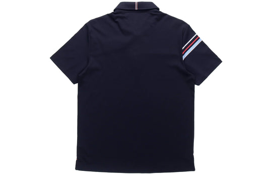 FILA Contrast Colors StripesSport Casual Short Sleeve poloShirt Men s Blue F11M121114F-NV