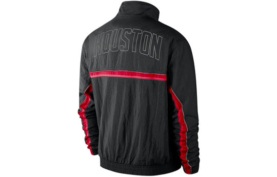 Nike NBA houston rockets Athleisure Casual Sports Stand Collar Jacket Black CJ7149-010