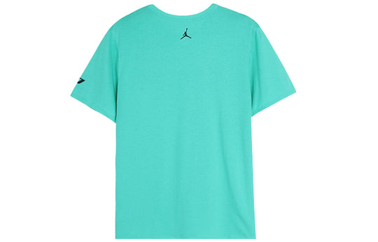 Air Jordan CP3 Paul Athleisure Casual Sports Short Sleeve T-shirt Green 719728-348 T-shirts - KICKSCREW