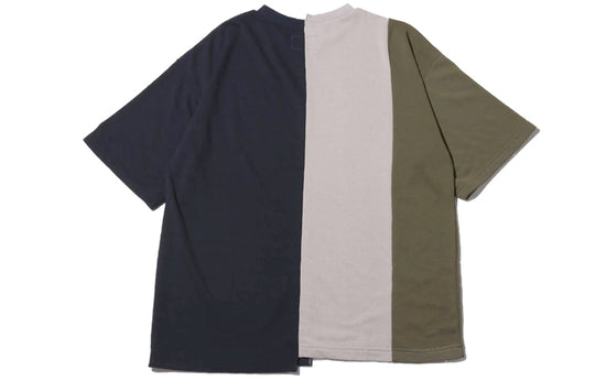 THE NORTH FACE PURPLE LABEL Asymmetry Logo Tee T TNF 'Gray Navy Blue' NT3916N-NG
