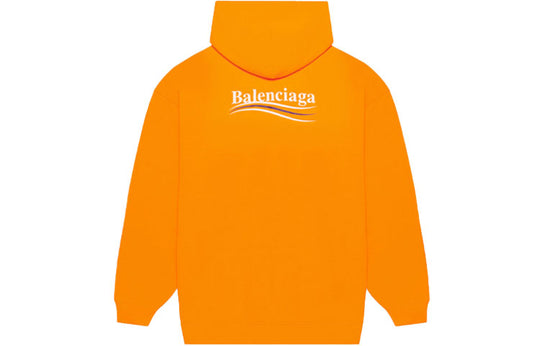 (WMNS) Balenciaga FW21 Logo Hoodie Orange 578135TKVE97073