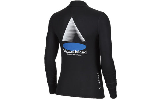 Nike ACG Wizard Island Printing Stand Collar Sweateshirt Black CZ6713- -  KICKS CREW
