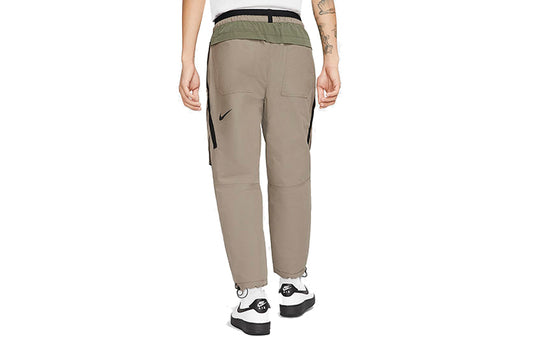 Nike Sportswear Tech Pack Colorblock Woven Casual Long Pants Olive Grey Gray CZ1623-040