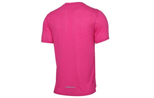 Nike Breathable Running Quick Dry Short Sleeve Pink AQ9920-686