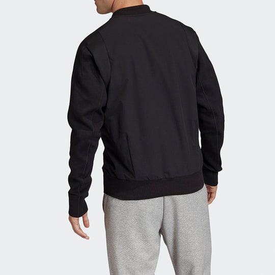 Men's adidas Sports Stylish Stand Collar Jacket Black FQ7616