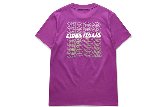 Men's FILA FUSION Minimalistic Knit Short Sleeve Purple T11M026102F-VT T-shirts - KICKSCREW