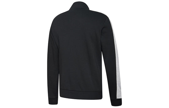 (WMNS) PUMA CONTRAST Stand Collar Color Matching Sweatshirt Black 845161-01