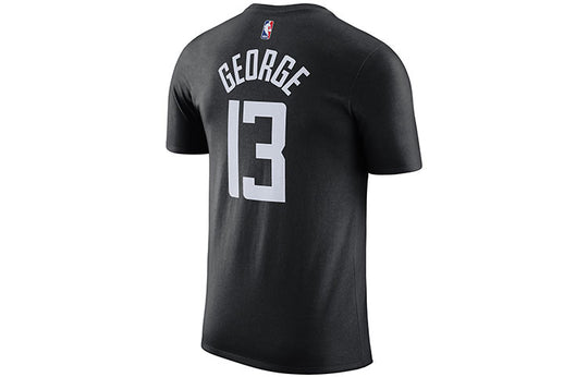 Nike Basketball Sports Short Sleeve Los Angeles Clippers Paul George No. 13 Black CT9780-010