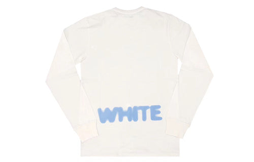OFF-WHITE C O VIRGIL ABLOH FW White Blue Splash Ink Long Sleeves 'White Blue' OW-SS18-052