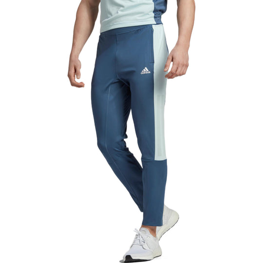 Men's adidas Logo Printing Lacing Slim Fit Sports Pants/Trousers/Joggers Blue HZ9705