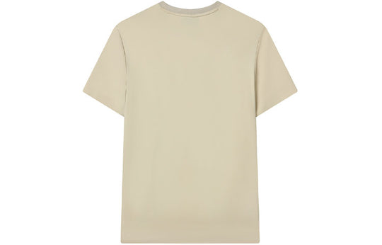 Men's FILA Logo Alphabet Round Neck Short Sleeve Apricot Color T-Shirt F11M132101F-LK T-shirts - KICKSCREW