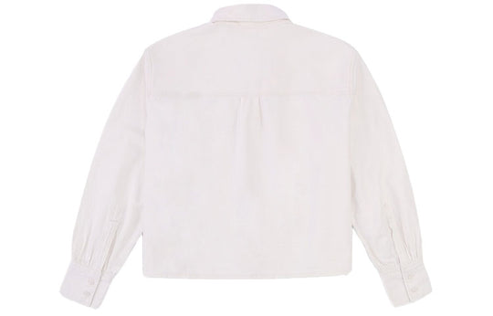 Levis lapel Short Casual Denim Shirt White 29431-0004 - KICKS CREW