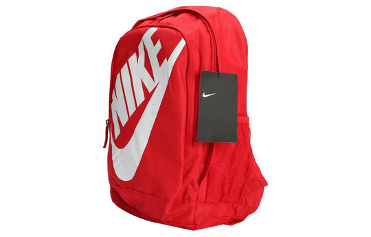 Nike Casual Sports White Logo Large Capacity Backpack Unisex Red BA5217-657